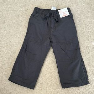 Gymboree toddler boy, 12 to 18 months, gray pants with jersey  lining
